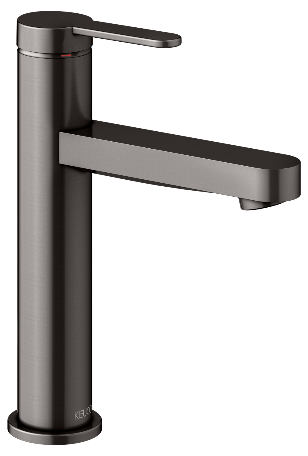 Keuco Ixmo Смеситель для раковины рычажный 130, без д/к и гарнитура для слива, цвет: титан черный 59501 353101