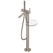 Keuco Edition 400 Смеситель для ванны, напольный, ручной душ, шланг, излив 81,7 см, цвет: никель 51527 050100