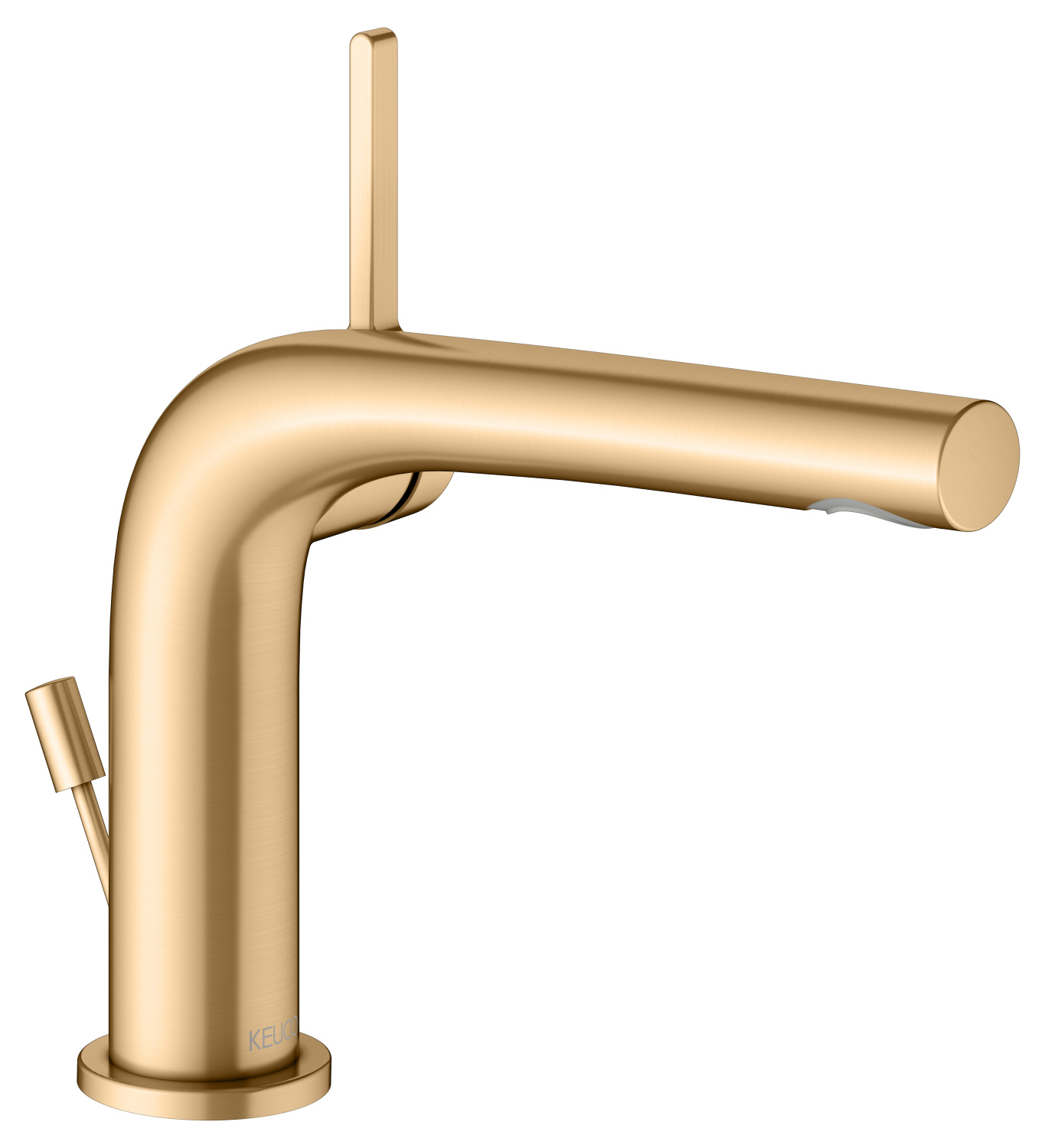 Keuco Edition 400 Смеситель для раковины рычажный 120, с д/к и гарнитуром для слива, цвет: латунь 51504 250002