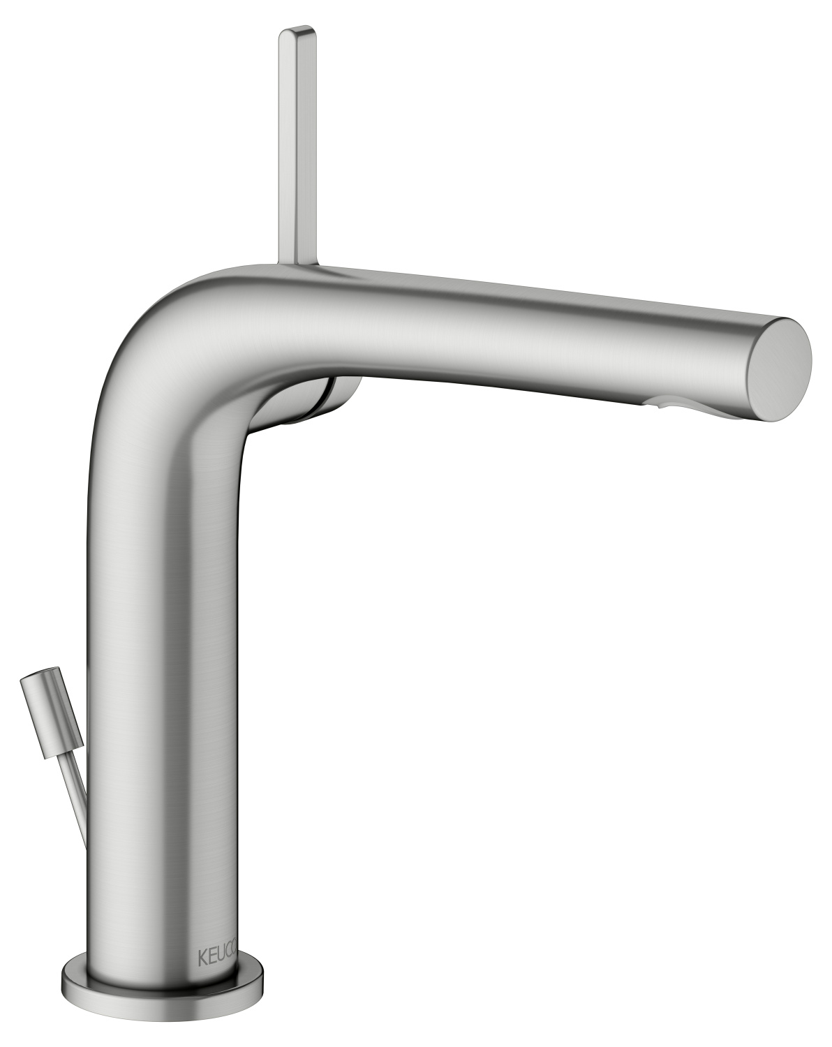 Keuco Edition 400 Смеситель для раковины рыч. 150, с д/к и гарнитуром для слива, цвет:нерж. сталь 51502 210000