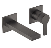 Keuco Edition 11 Смеситель для раковины рычаж., 2 потреб., изл. 21,9 см, встр., цвет:хром черный 51116 130201