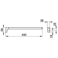 Keuco Collection Moll Полотенцедержатель 45 см, подвесной, цвет: нержавеющая сталь 12720 210000