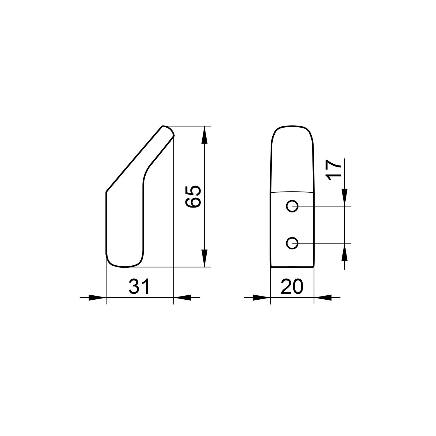 Keuco Collection Moll Крючок для полотенца, подвесной, цвет: латунь 12715 250000
