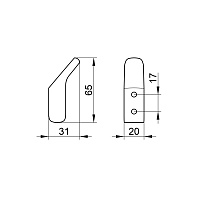 Keuco Collection Moll Крючок для полотенца, подвесной, цвет: латунь 12715 250000