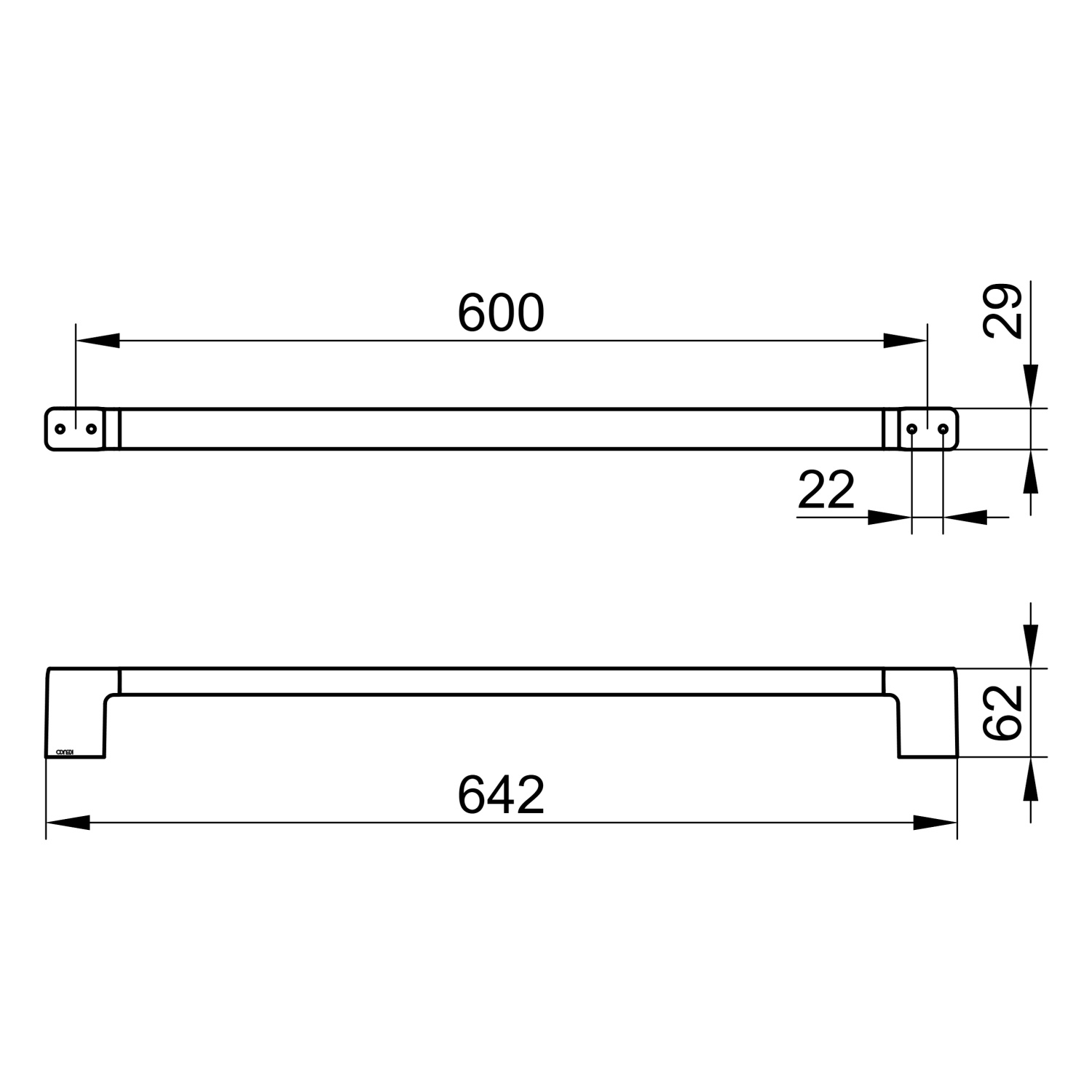 Keuco Collection Moll Полотенцедержатель 64,2 см, подвесной, цвет: красное золото 12701 290600