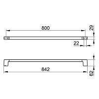 Keuco Collection Moll Полотенцедержатель 84,2 см, подвесной, цвет: латунь 12701 250800