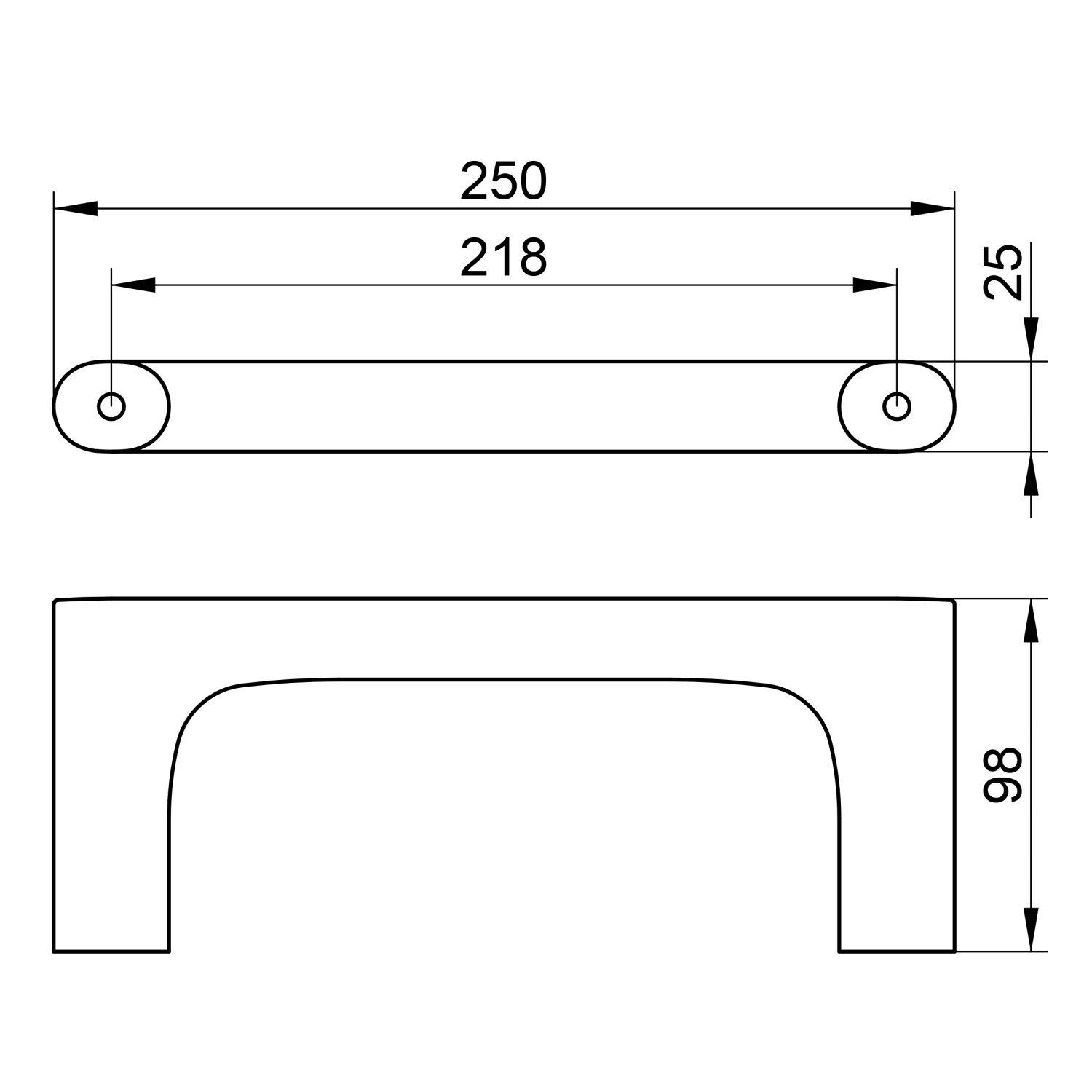 Keuco Edition 400 Полотенцедержатель 25 см, подвесной, цвет: никель 11521 050000