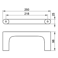 Keuco Edition 400 Полотенцедержатель 25 см, подвесной, цвет: бронза 11521 030000