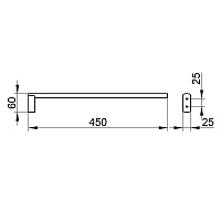 Keuco Edition 400 Полотенцедержатель 45 см, подвесной, цвет: нержавеющая сталь 11520 210000