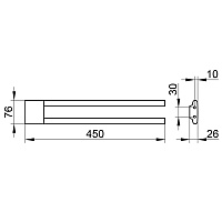 Keuco Edition 400 Полотенцедержатель двойной 45 см, подвесной, цвет: красное золото 11518 290000