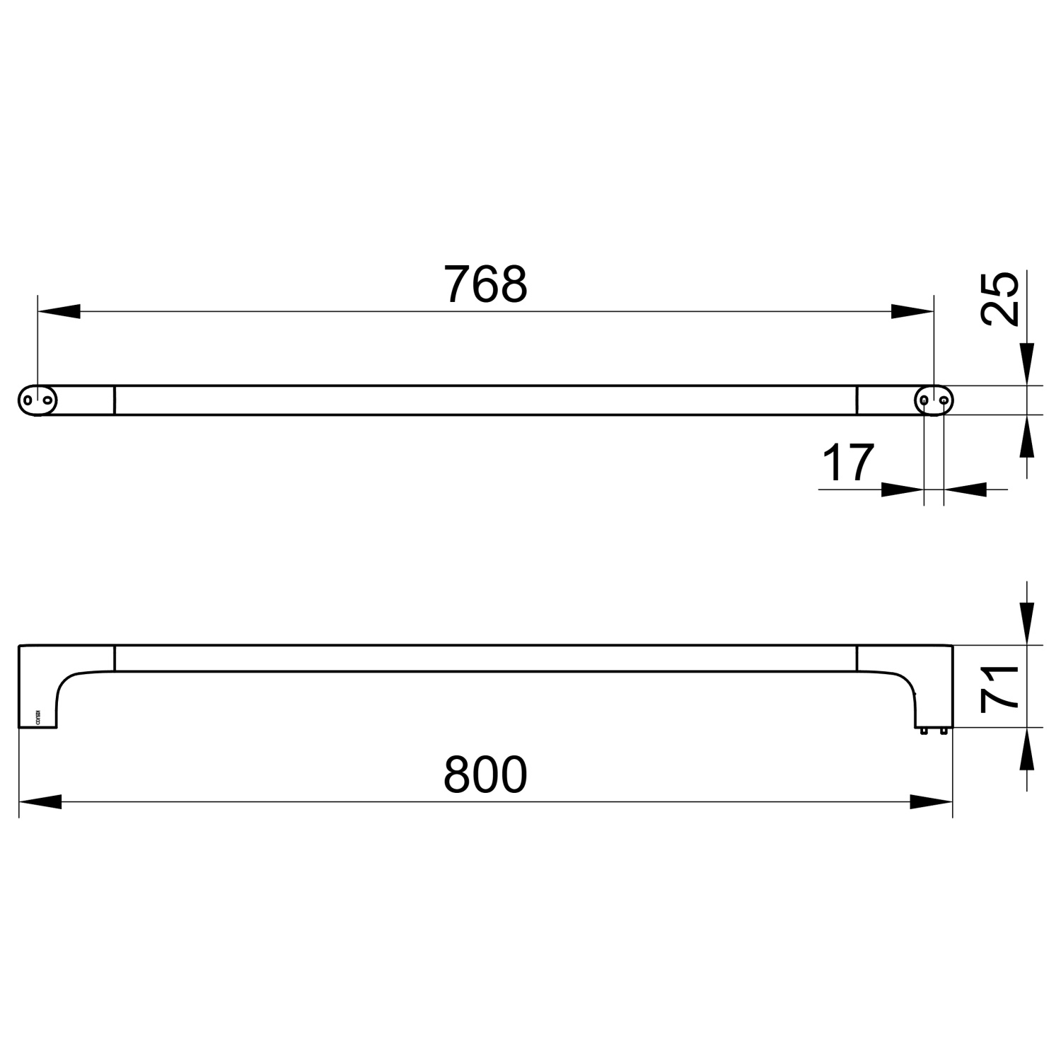 Keuco Edition 400 Полотенцедержатель 80 см, подвесной, цвет: красное золото 11501 290800