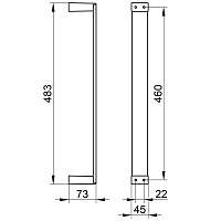 Keuco Edition 11 Полотенцедержатель 48,3 см, подвесной, цвет: хром черный 11170 130000