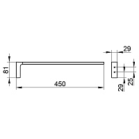 Keuco Edition 11 Полотенцедержатель 45 см, подвесной, цвет: никель 11120 050000