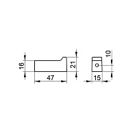 Keuco Edition 11 Крючок для полотенца, подвесной, цвет: никель 11114 050000