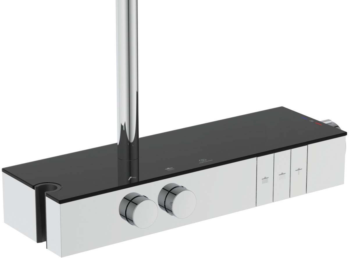 Ideal Standard Ceratherm Solos Душевая стойка: термостат, верхний душ, штанга 121,1 см, цвет: chrome A7883AA