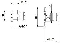 Carimali Match+ Внутренняя часть для верхнего душа W0062
