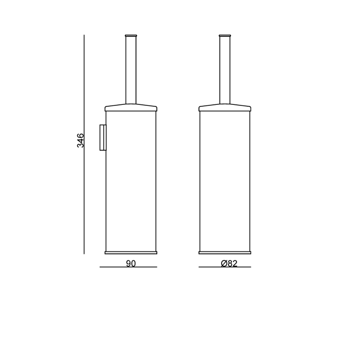 Carimali IlTondo Ершик для унитаза, подвесной, цвет: хром 99105-CR