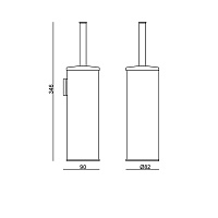 Carimali IlTondo Ершик для унитаза, подвесной, цвет: хром 99105-CR