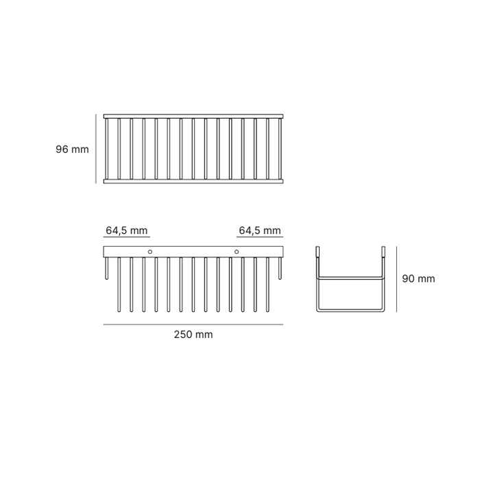 Carimali IlTondo Полочка-корзинка для душа, цвет: хром 99112-CR