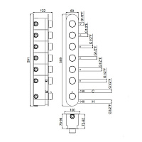 Carimali IlTondo Смеситель для душа термостатический на 6 потребителей, встраиваемый, цвет: хром 21067EST/A-CR