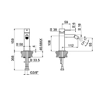 Carimali IlTondo Смеситель для биде, с донным клапаном, цвет: хром 0-ITD3701-CR
