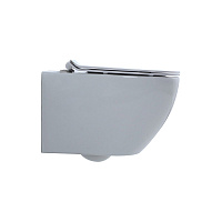 Nemo Унитаз подвесной 56x35 см безободковый, крышка микролифт, цвет: glossy white 817B-3