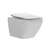 Nemo Унитаз подвесной 53x36 см безободковый, крышка микролифт, цвет: glossy white 818B