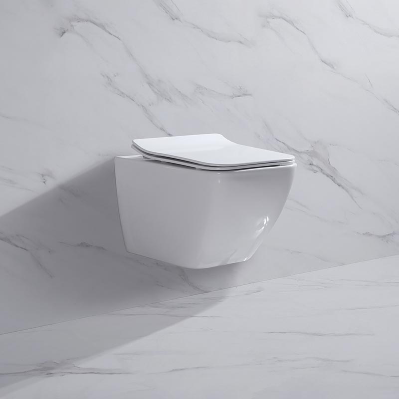 Nemo Унитаз подвесной 53x36 см безободковый, крышка микролифт, цвет: glossy white 818B