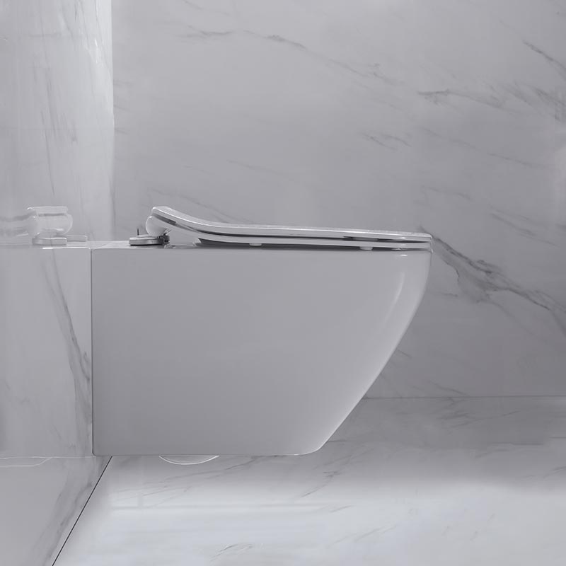 Nemo Унитаз подвесной 53x36 см безободковый, крышка микролифт, цвет: glossy white 818B