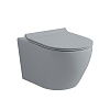 Nemo Унитаз подвесной 53x36 см, смыв торнадо, крышка микролифт, цвет: matt gray 882-2YG
