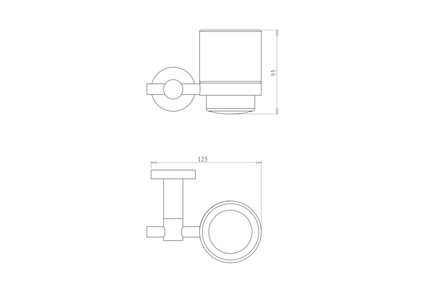 Nemo Стакан подвесной, цвет: brush gold NM-01021BG