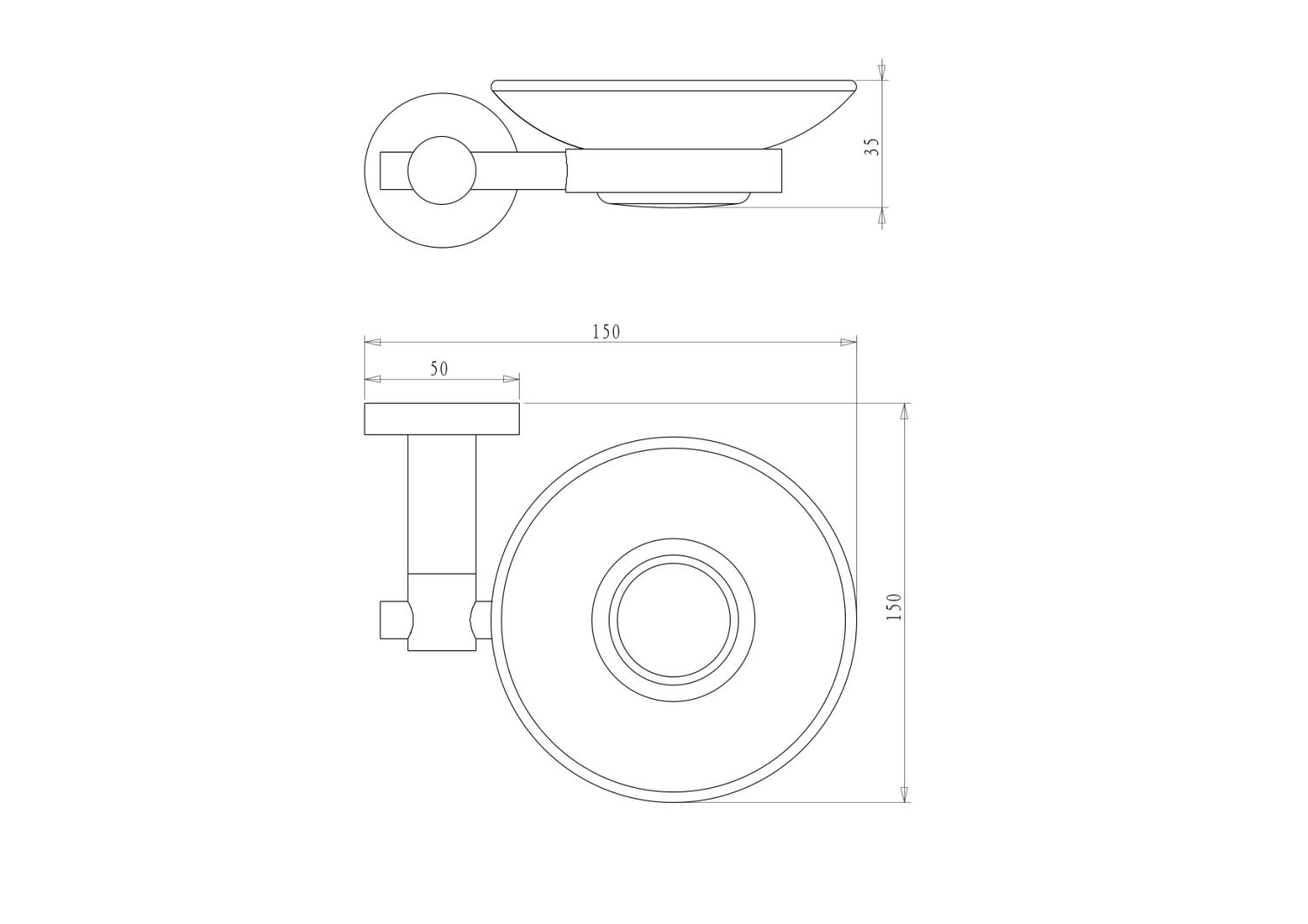 Nemo Мыльница с керамической чашей, подвесная, цвет: brush gold NM-01031BG