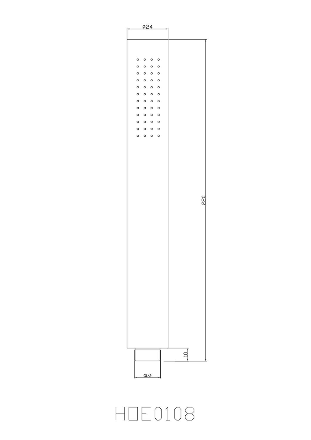 Nemo Ручной душ "палочка", латунь, цвет: matte black NM-0108MB