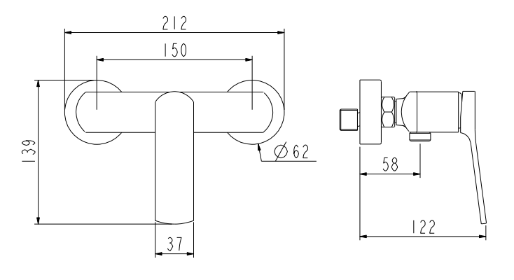 Nemo Prima Смеситель для душа, цвет: matte black NM-1341-MB