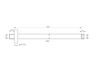 Nemo Кронштейн потолочный 30 см, цвет: matte black NM-8011MB