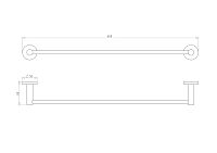 Nemo Полотенцедержатель 60 см, подвесной, цвет: brush nickel NM-C01071BN