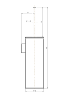 Nemo Ершик для унитаза напольный с латунной колбой, цвет: brush nickel NM-K6015BN