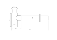 Nemo Сифон для раковины латунный, цвет: brush gold NM-SI01BG