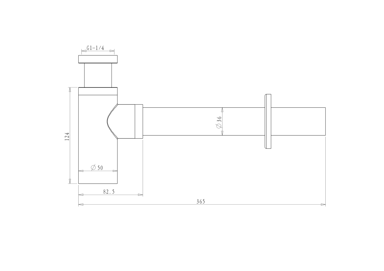 Nemo Сифон для раковины латунный, цвет: matte black NM-SI01MB