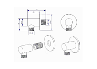 Nemo Шланговое подключение, цвет: rose gold NM-4002RG