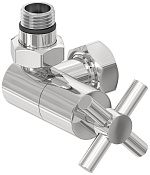 Сунержа Вентиль регулировки температуры 3D левый (крест), НР G 1/2 / НГ G 3/4, цвет: без покрытия 00-1410-1234