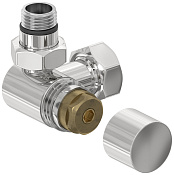 Сунержа Вентиль рег. температуры 3D левый (под шестигранник), НР G 1/2 / НГ G 3/4, цвет: без покрыти 00-1406-1234