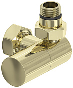 Сунержа Вентиль рег. температуры 3D правый (цилиндр), НР G 1/2 / НГ G 3/4, цвет: шампань глянцевая 020-1403-1234