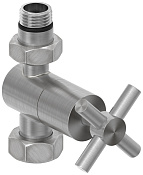 Сунержа Вентиль регулировки температуры прямой (крест), НР G 1/2 / НГ G 3/4, цвет: сатин брашир. 071-1409-1234