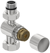 Сунержа Вентиль рег. температуры прямой (шестигранник), НР G 1/2 / НГ G 3/4, цвет: без покрытия 00-1405-1234