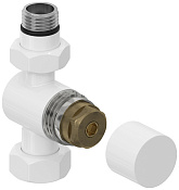 Сунержа Вентиль рег. температуры прямой (под шестигранник), НР G 1/2 / НГ G 3/4, цвет: белый глянец 12-1405-1234