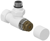 Сунержа Вентиль регулировки температуры угловой (шестигранник), НР G 1/2 / НГ G 3/4, цвет: белый мат 30-1404-1234