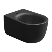 GSG Hit Биде подвесное 36,5х51 см c 1 отверстием под смеситель и переливом, цвет: черный матовый HIBISO003