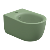 GSG Hit Биде подвесное 36,5х51 см c 1 отверстием под смеситель и переливом, цвет: salvia matt HIBISO031