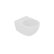 GSG Like Биде подвесное 36х48,5 см c 1 отверстием под смеситель и переливом, цвет: белый матовый LKBISOXXS001